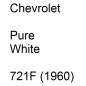 Preview: Chevrolet, Pure White, 721F (1960).